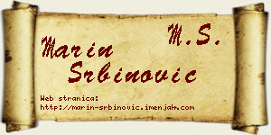 Marin Srbinović vizit kartica
